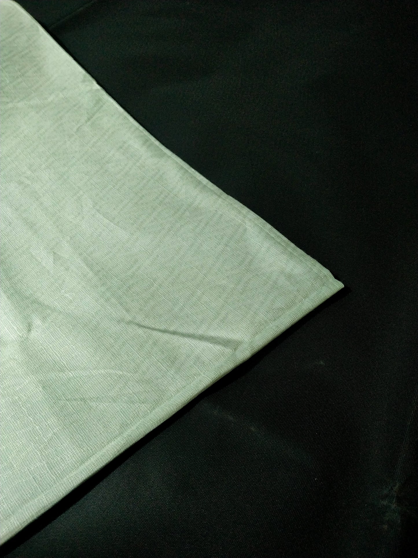 Mint Green Cotton Linen Jacquard Embroidered Kurta Pajama Fabric Set – Dark Grey Designer Embroidery – Unstitched – 2m Kurta + 1.25m Pajama – 58" Width