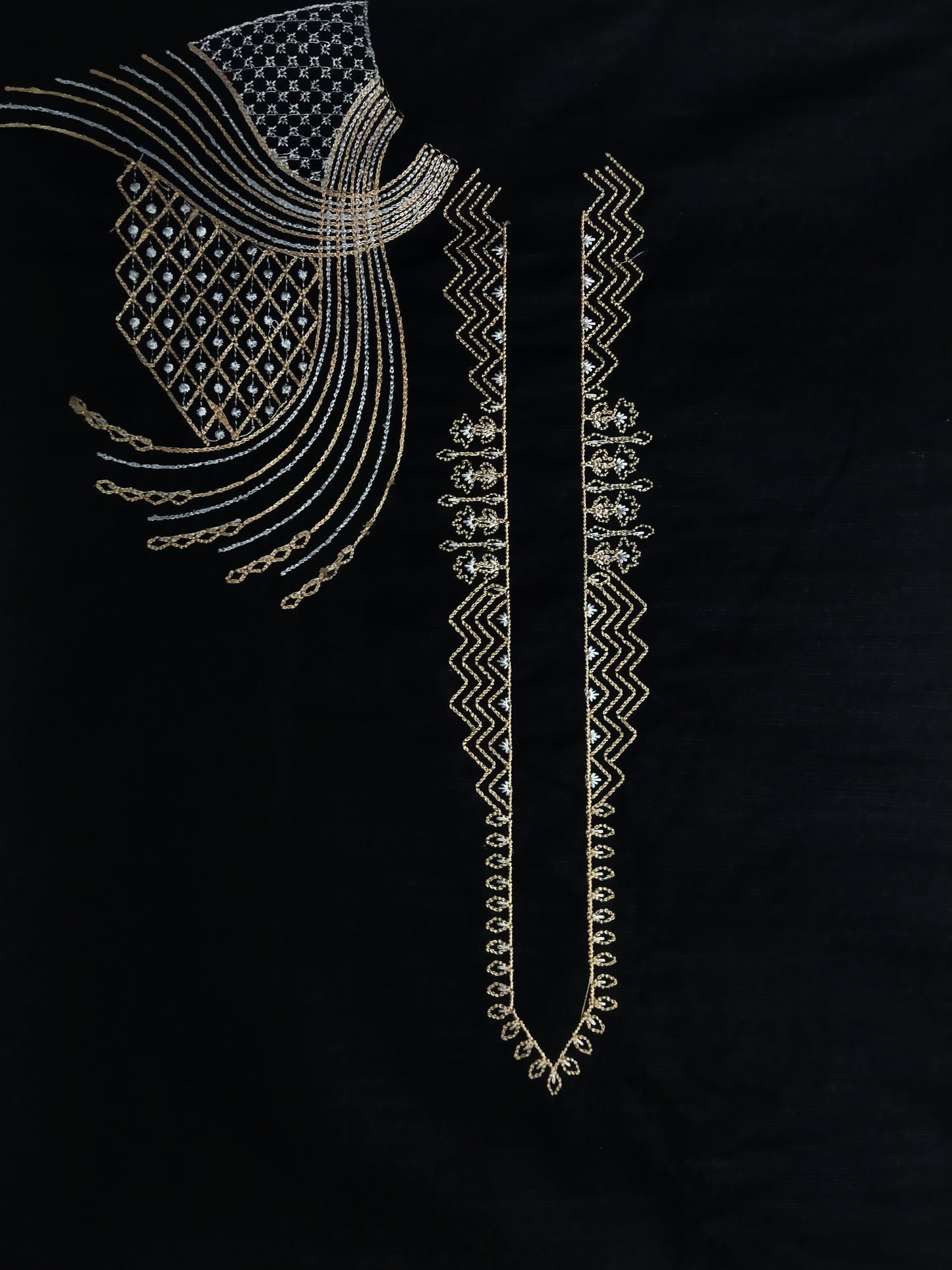 Premium Mughlai Embroidered Kurta Salwar Fabric (unstitched)